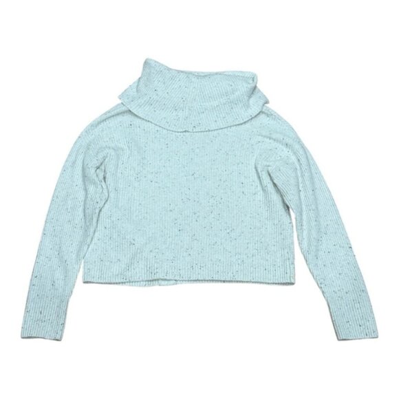 Yet Again Sweater Womens Medium White Cowl Neck Long Sleeve Button Pullover - Picture 7 of 7